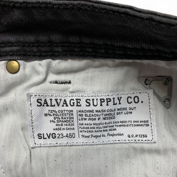 Buckle Salvage Jeans Men Size 34S Black Denim Havoc Straight Slim Fit Moto - Picture 4 of 9